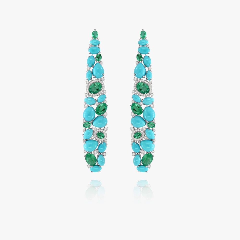 Sutra Turquoise & Emerald Earrings | Annoushka jewelley